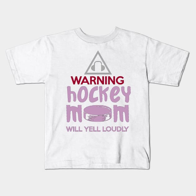 Hockey Mom Hockey Players Sport Kids T-Shirt by PhantomDesign